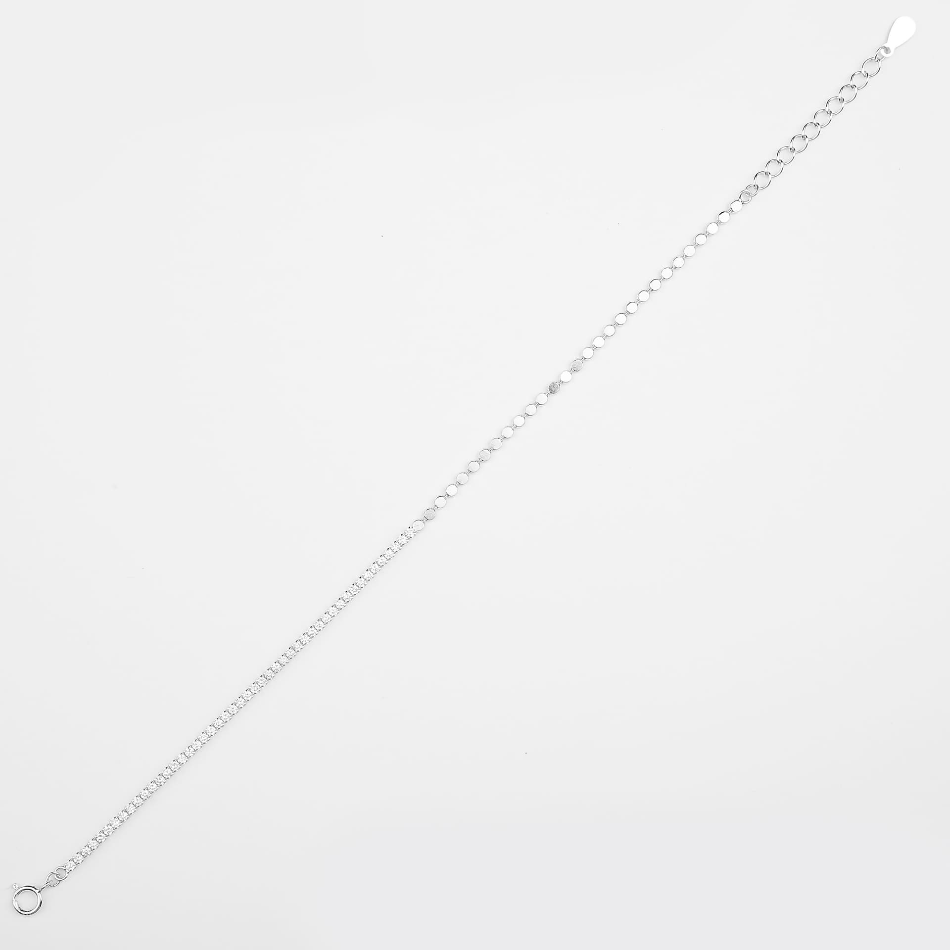 دستبند نقره زنانه جواهری طرح 37 — تصویر 2