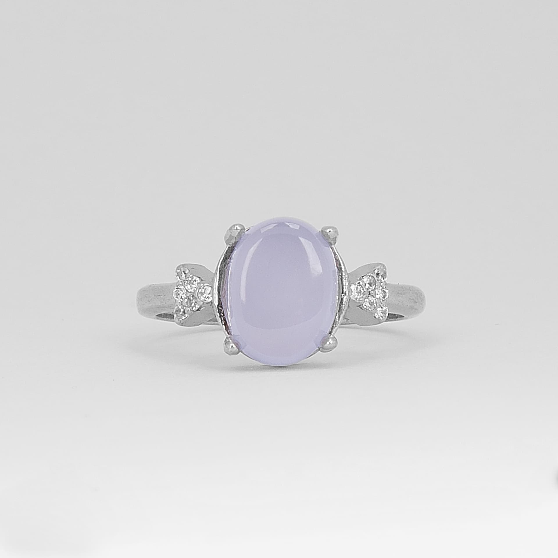 انگشتر نقره زنانه عقیق یمنی کبود طرح 19 — تصویر 4