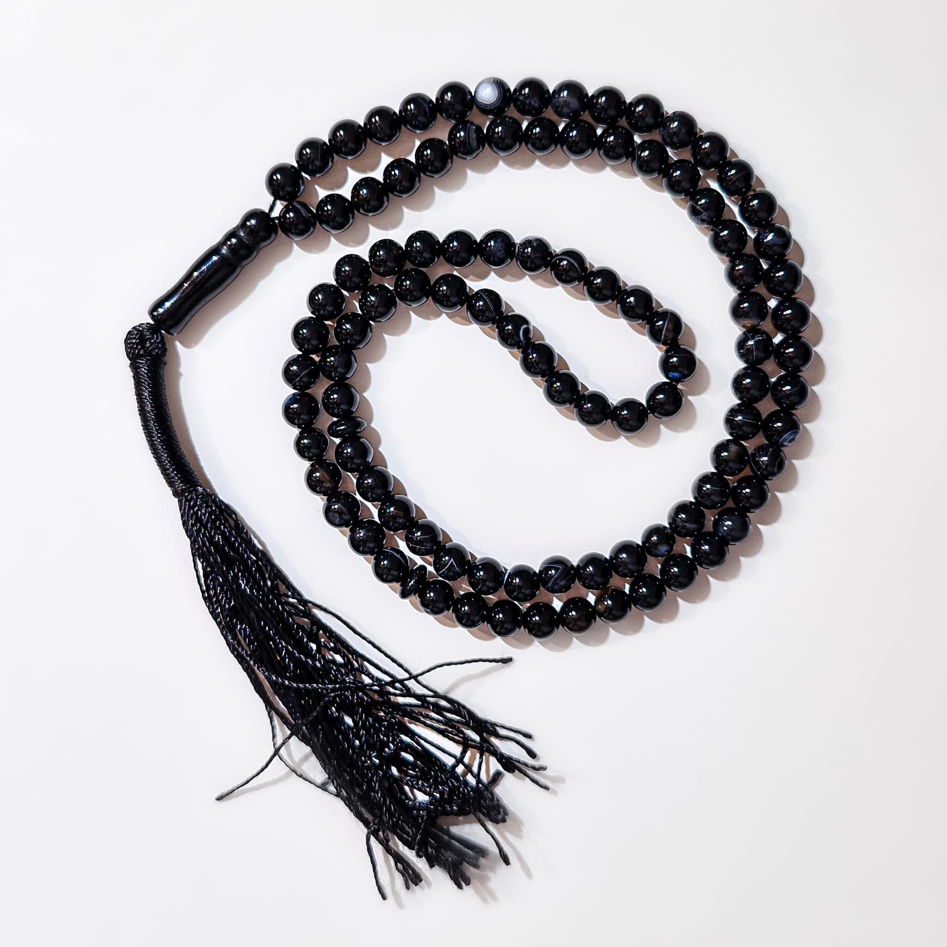 Three-Layer Agate Prayer Beads, 6mm, 100 Beads, Round — Variant 8