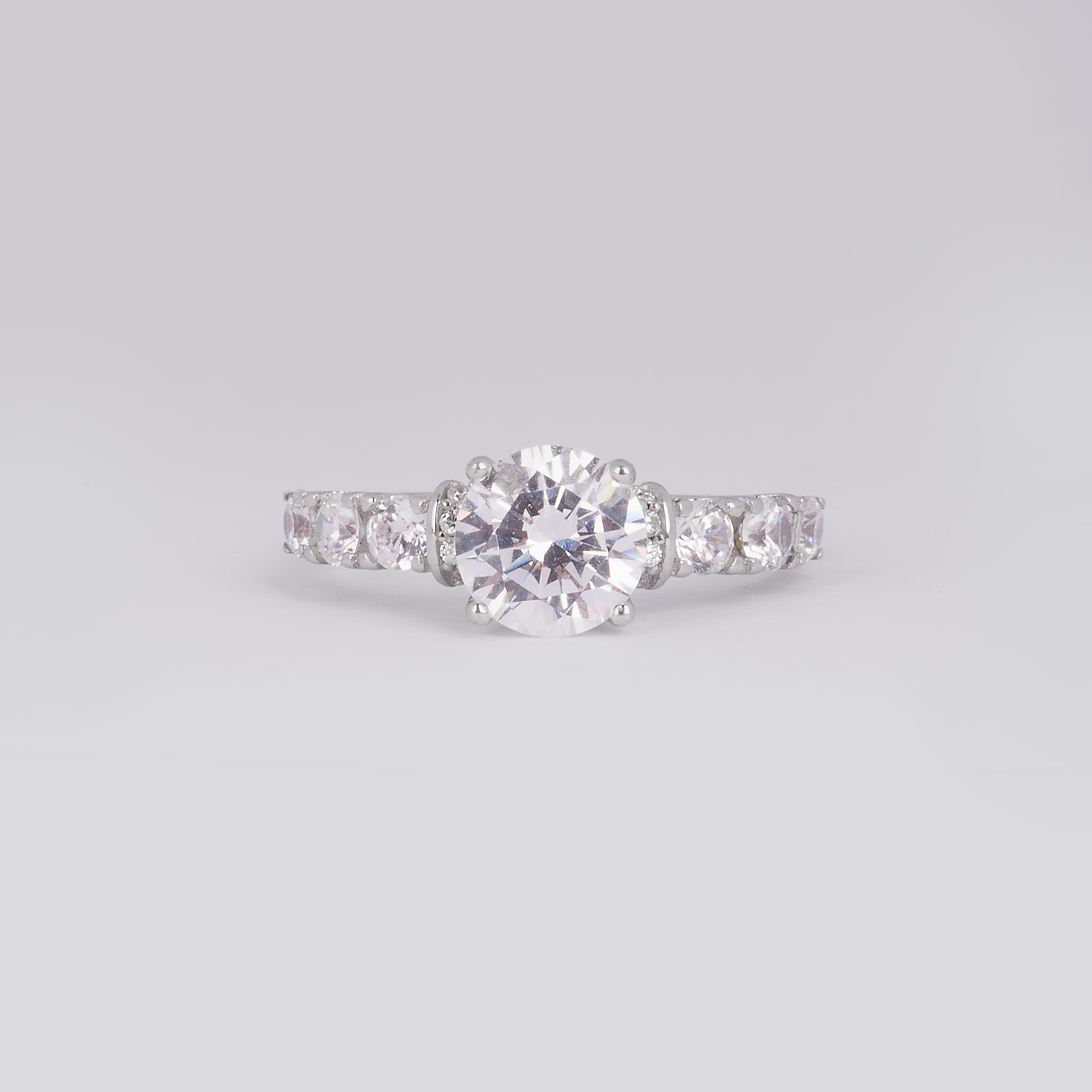 انگشتر نقره زنانه جواهری طرح 38