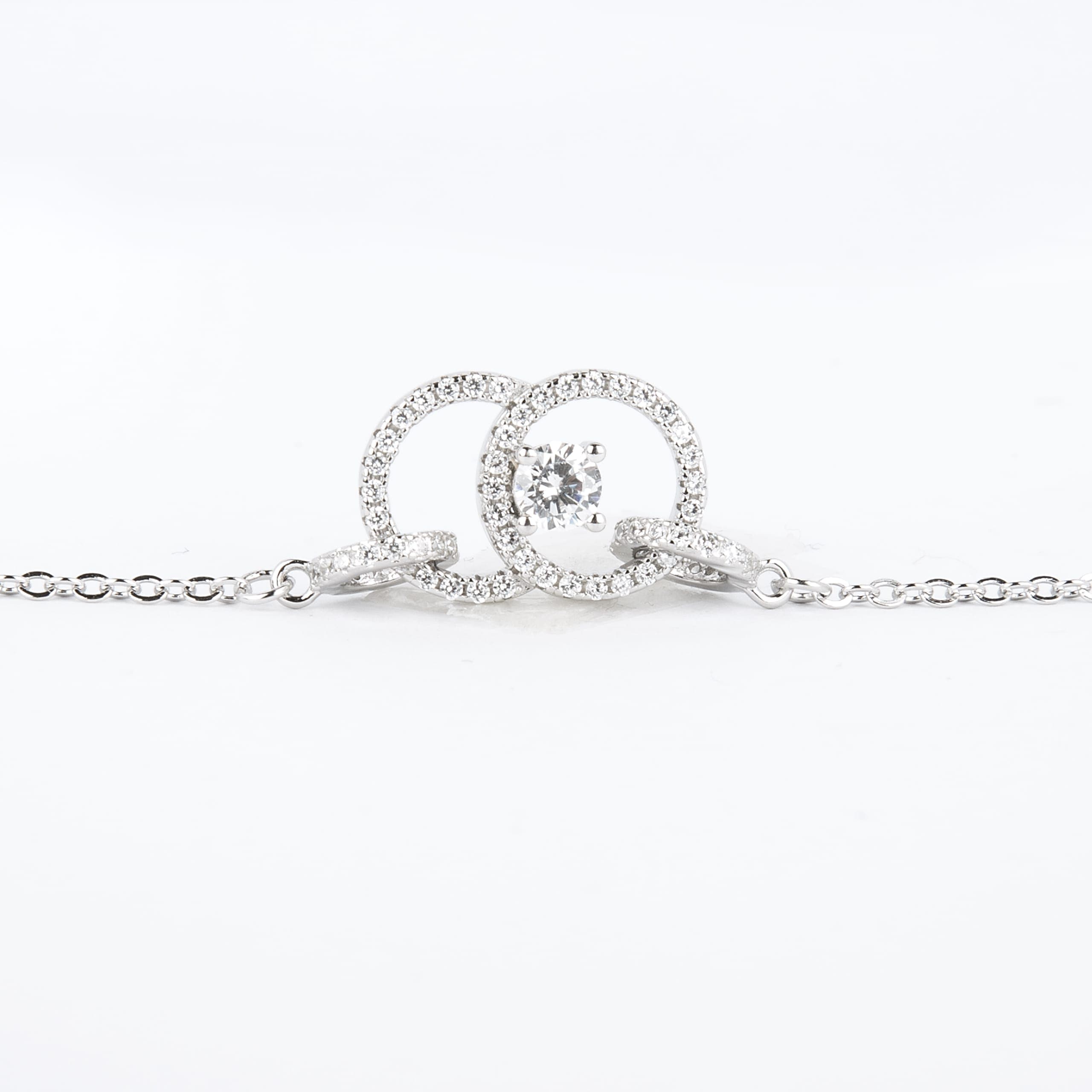 دستبند نقره زنانه جواهری طرح 2