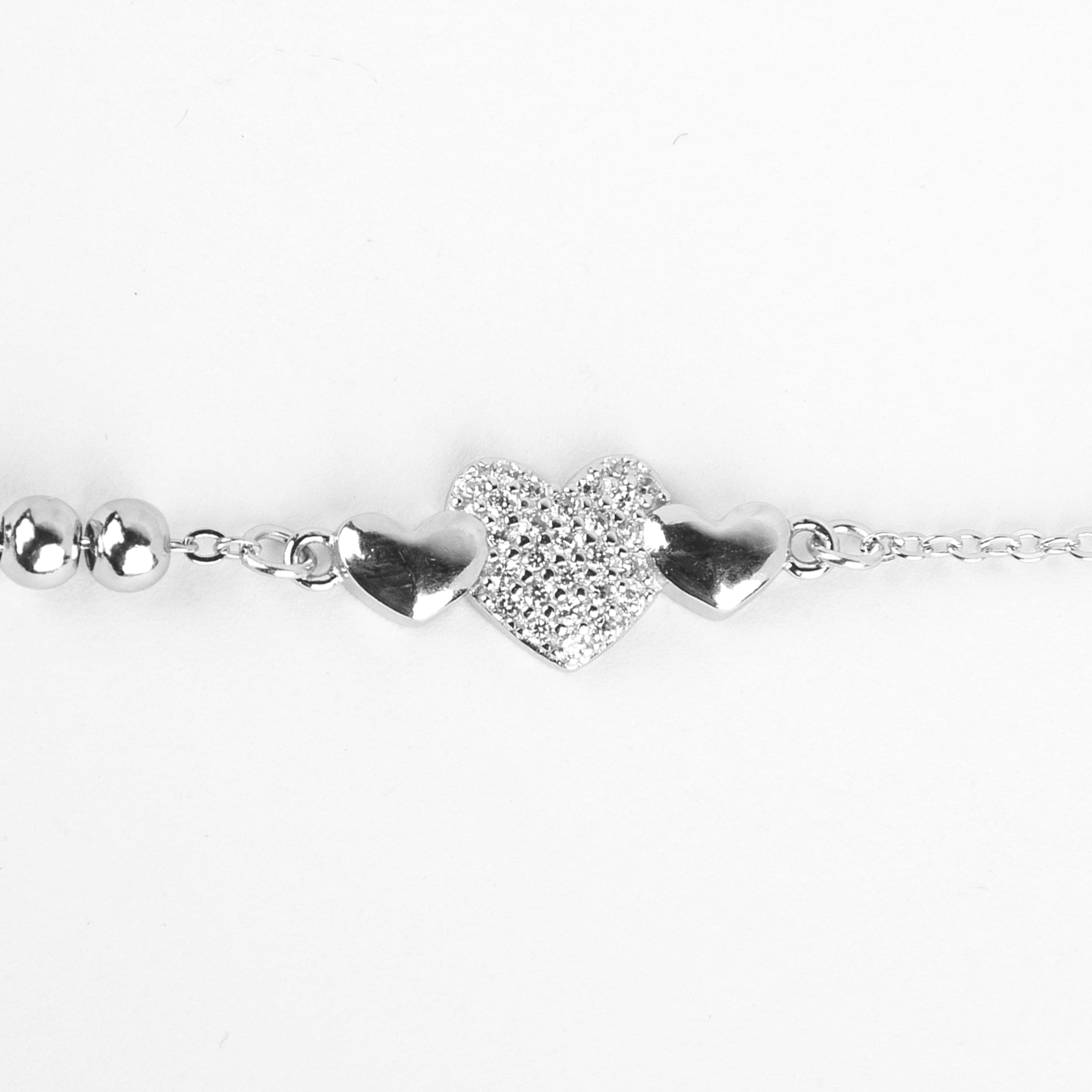 دستبند نقره زنانه جواهری طرح 3