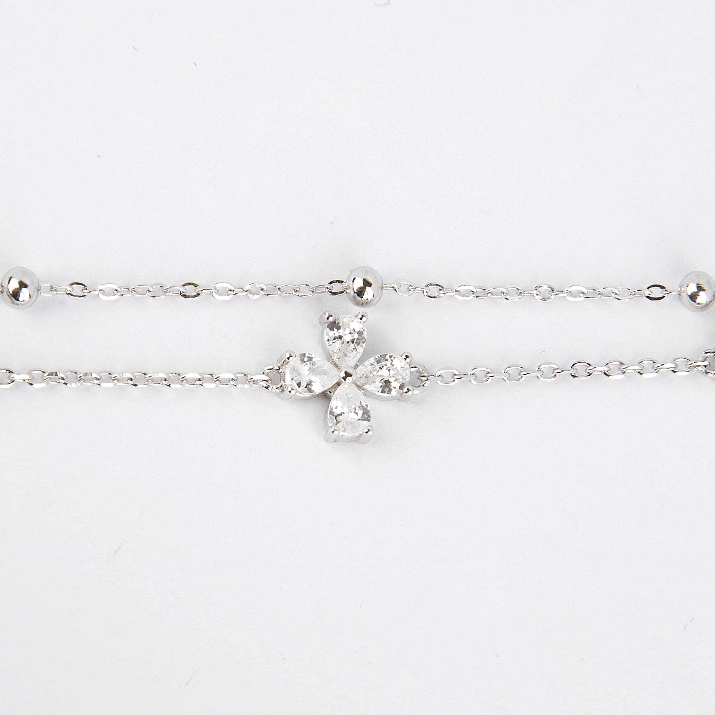 دستبند نقره زنانه جواهری طرح 4