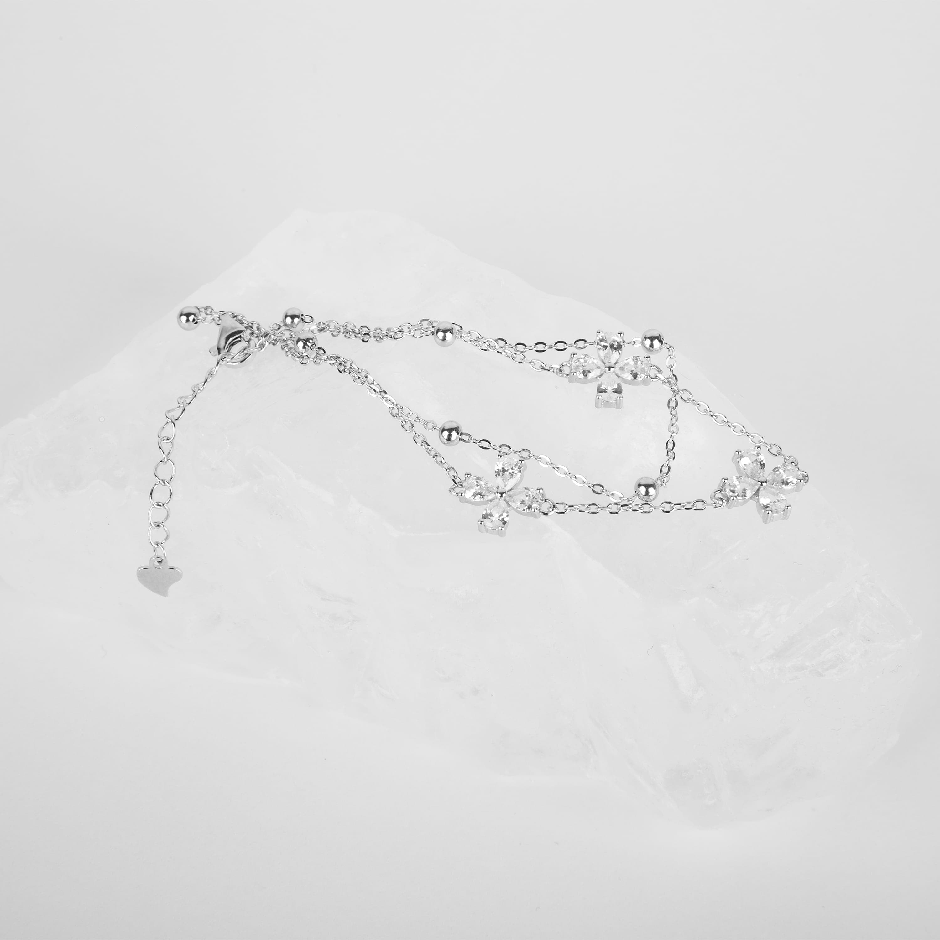 دستبند نقره زنانه جواهری طرح 4