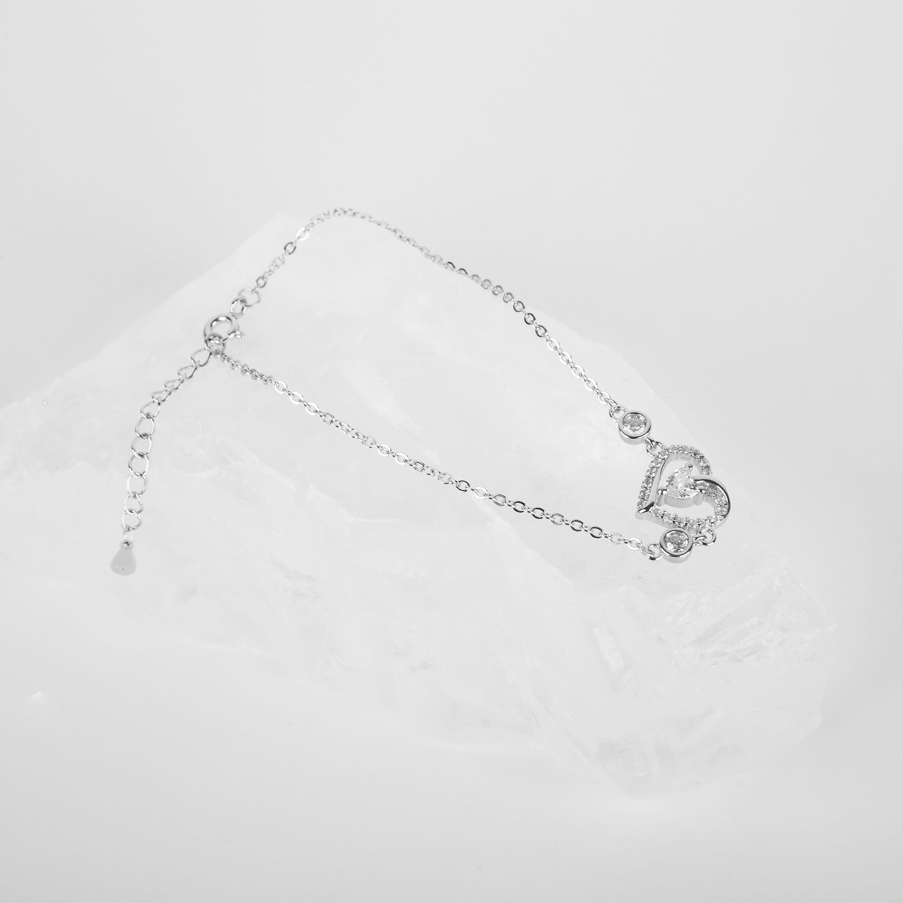 دستبند نقره زنانه جواهری طرح 6