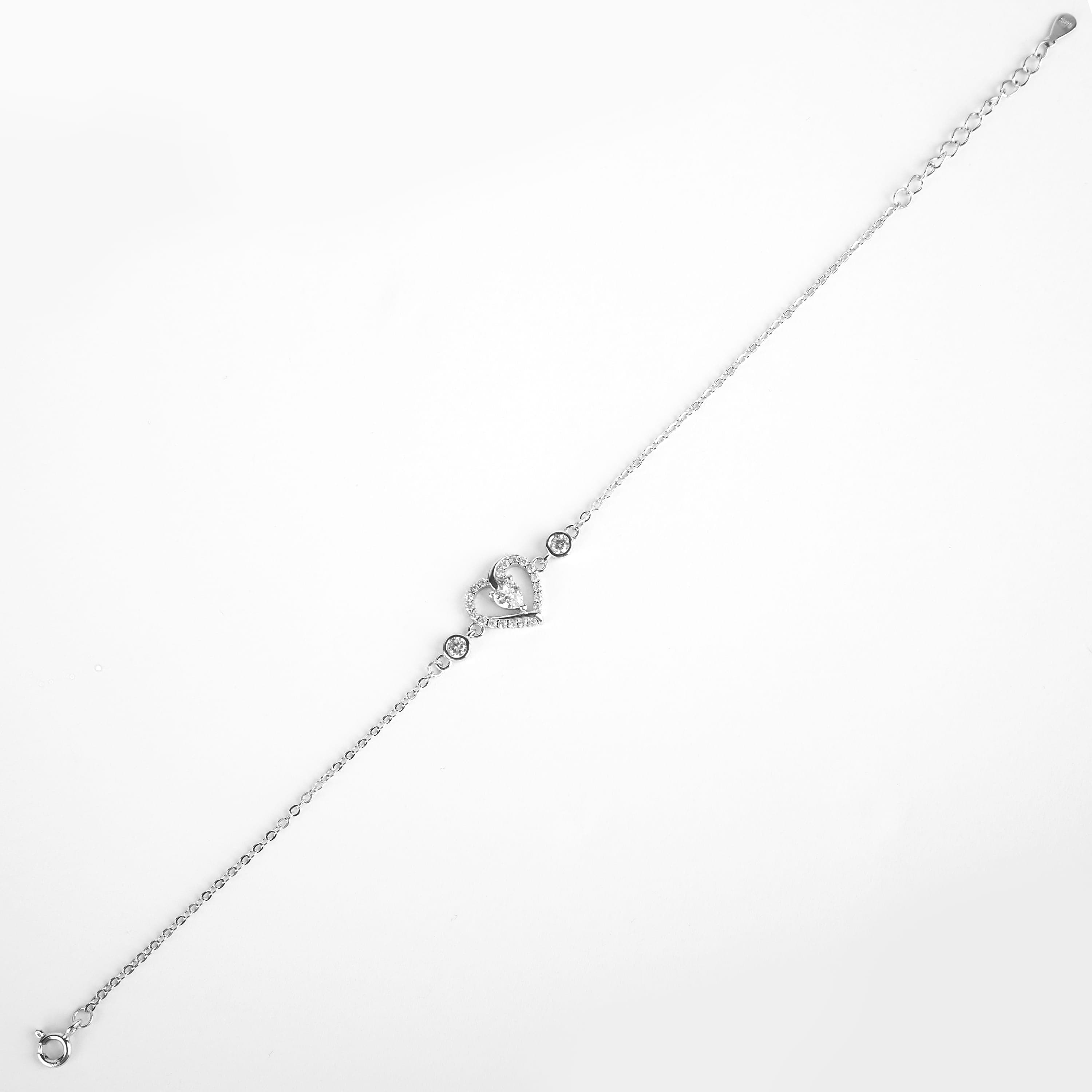 دستبند نقره زنانه جواهری طرح 6