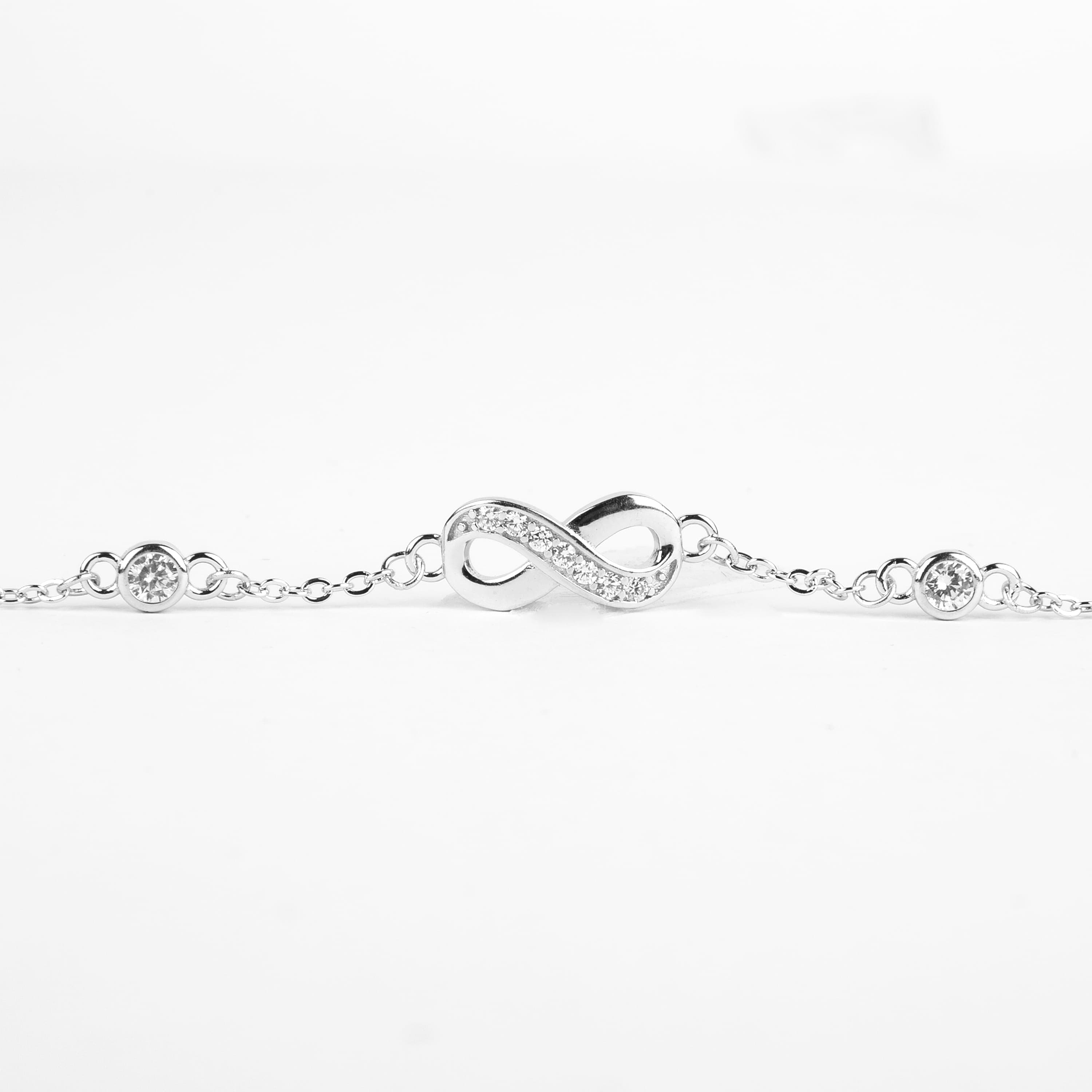 دستبند نقره زنانه جواهری طرح 8