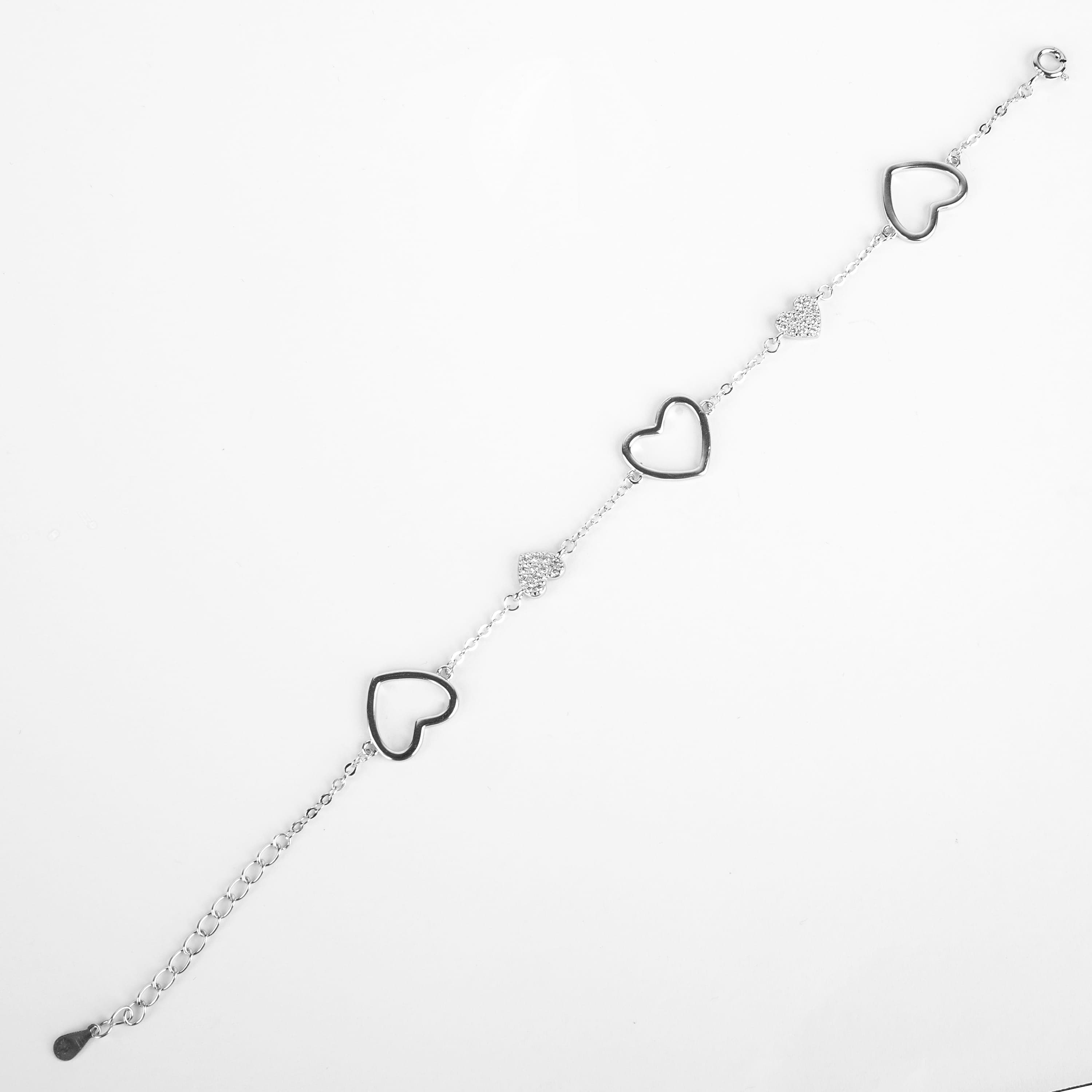 دستبند نقره زنانه جواهری طرح 9