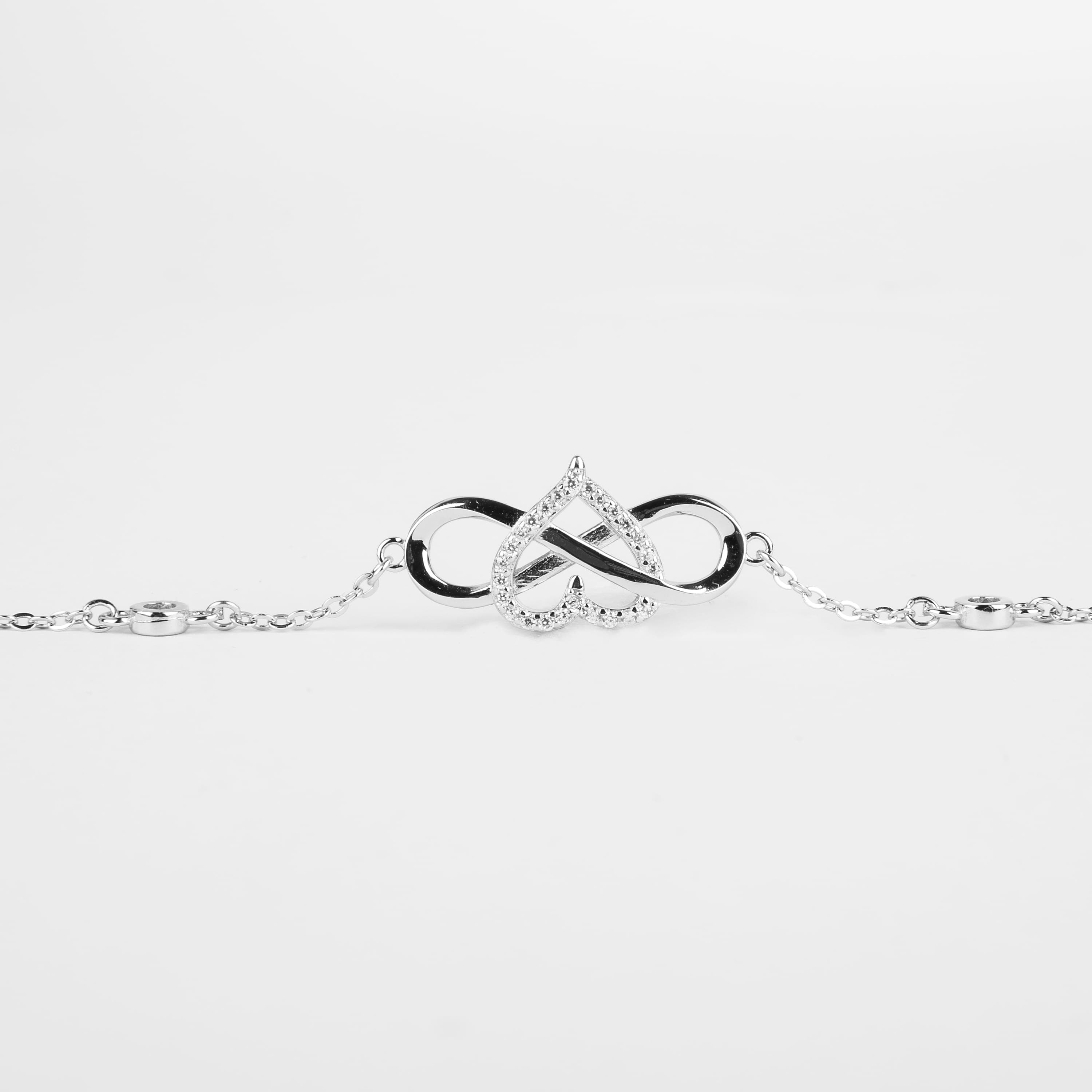 دستبند نقره زنانه جواهری طرح 10