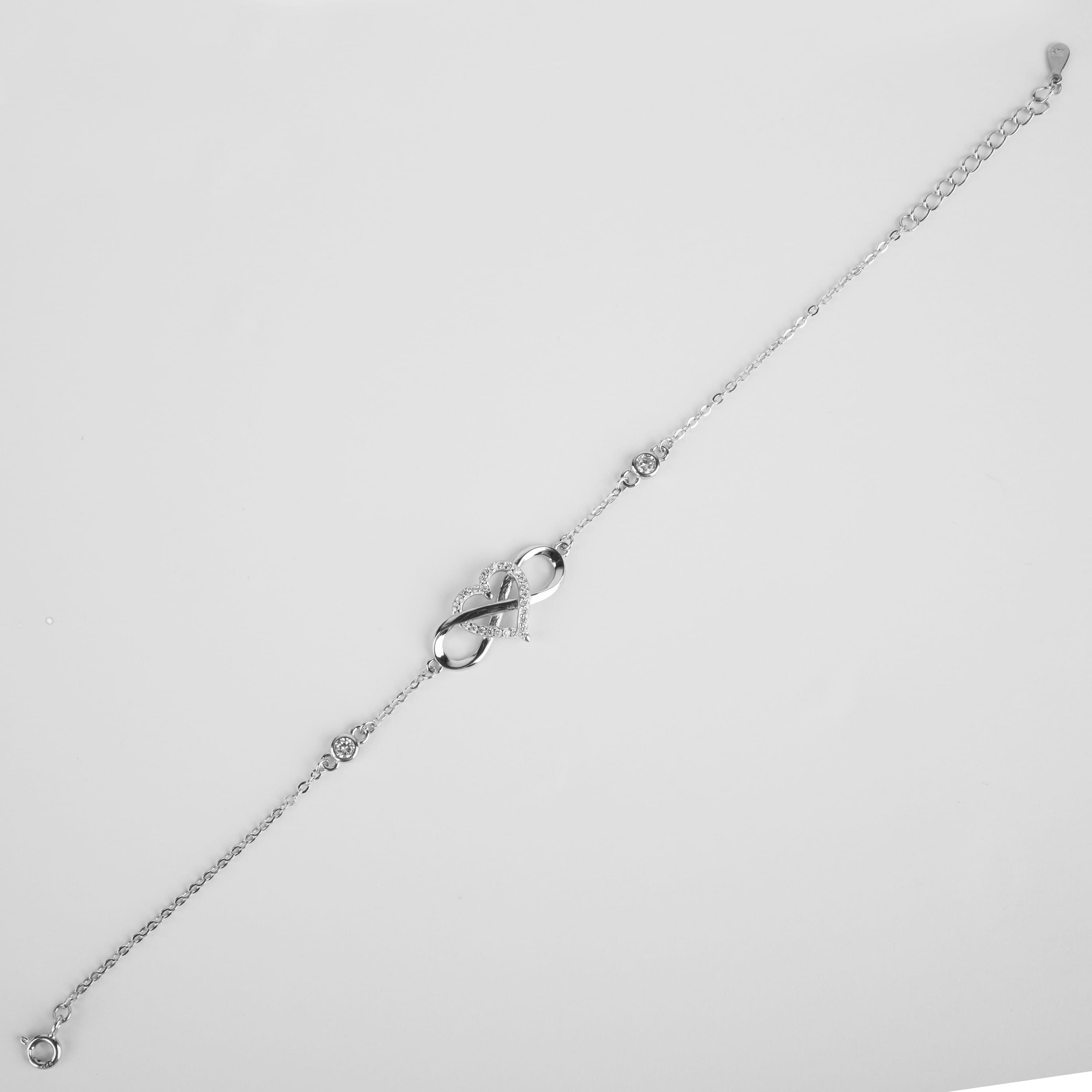 دستبند نقره زنانه جواهری طرح 10