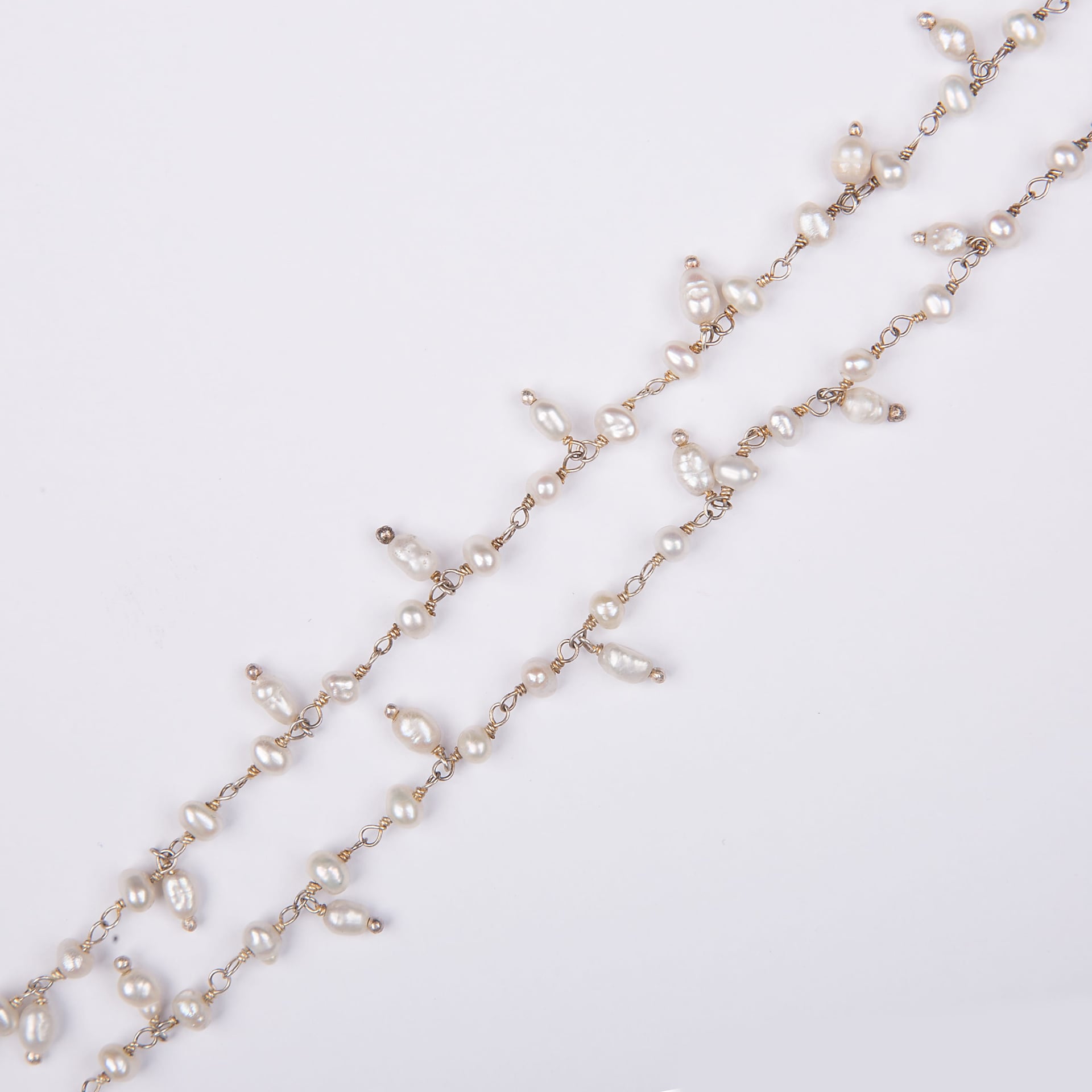 گردنبند نقره زنانه مروارید طرح ۱